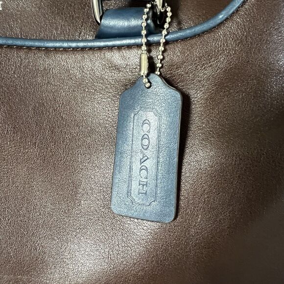 Coach Legacy Haley Satchel Purse Two-Tone Brown Navy NWT $328 + Dust Bag - Picture 3 of 13